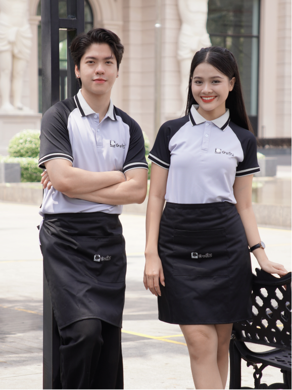 Mẫu Áo Polo Tay Raglan Màu Xám Phối Đen - Thương Hiệu Gogi